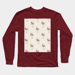 Pattern with line art style ice cream Long Sleeve T-Shirt